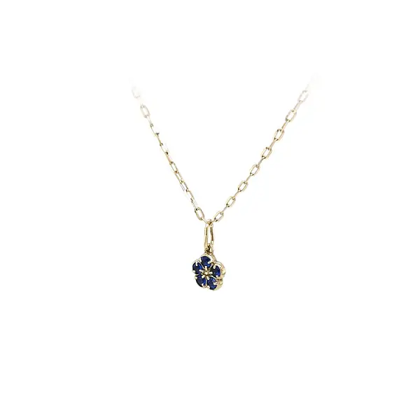 Mặt dây chuyền vàng đính đá xanh