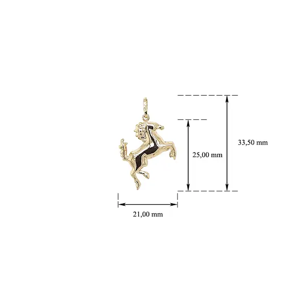 Mặt dây chuyền vàng hình ngựa