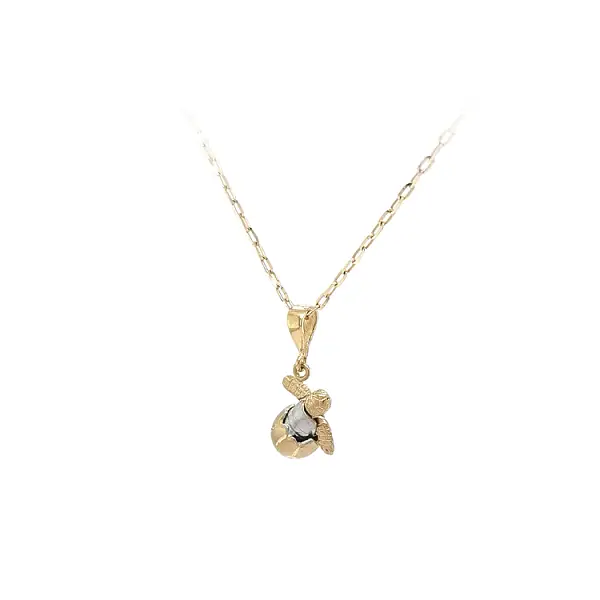 Mặt dây chuyền hình rùa bằng vàng kết hợp