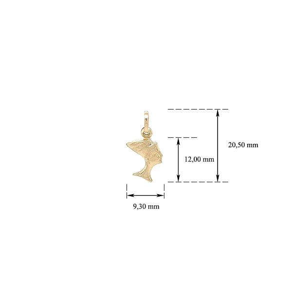 Mặt dây chuyền vàng Nefertiti