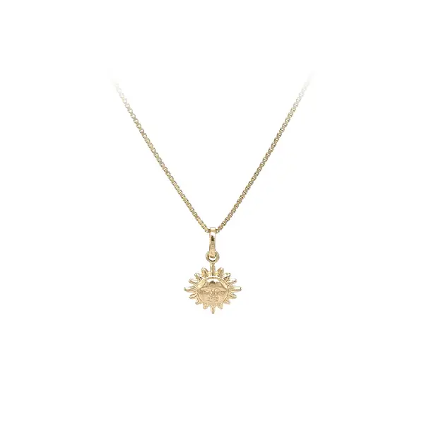 Mặt dây chuyền mặt trời vàng