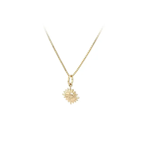 Mặt dây chuyền mặt trời vàng