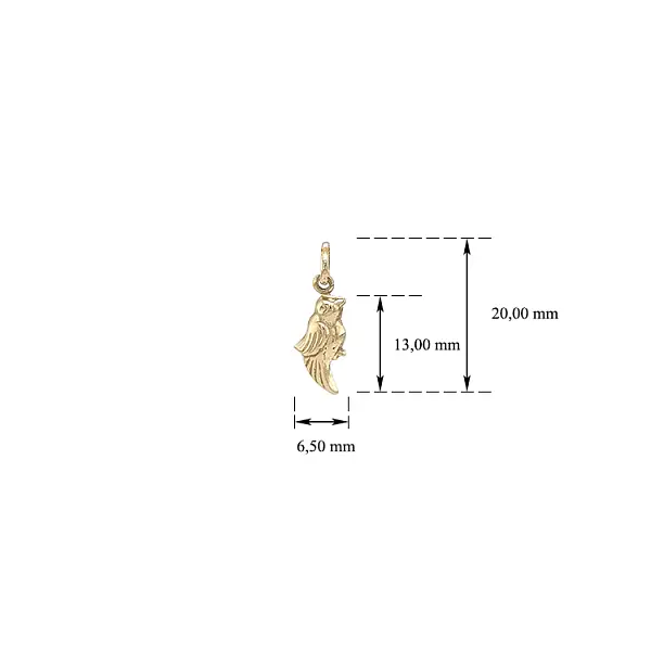 Mặt dây chuyền vàng hình chim