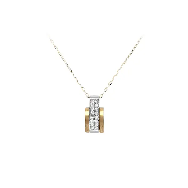 Mặt dây chuyền đính đá zircon làm từ vàng kết hợp