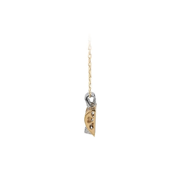 Mặt dây chuyền đính đá zircon làm từ vàng kết hợp