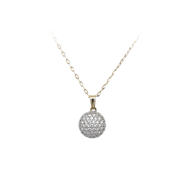 Mặt dây chuyền vàng đính đá zircon