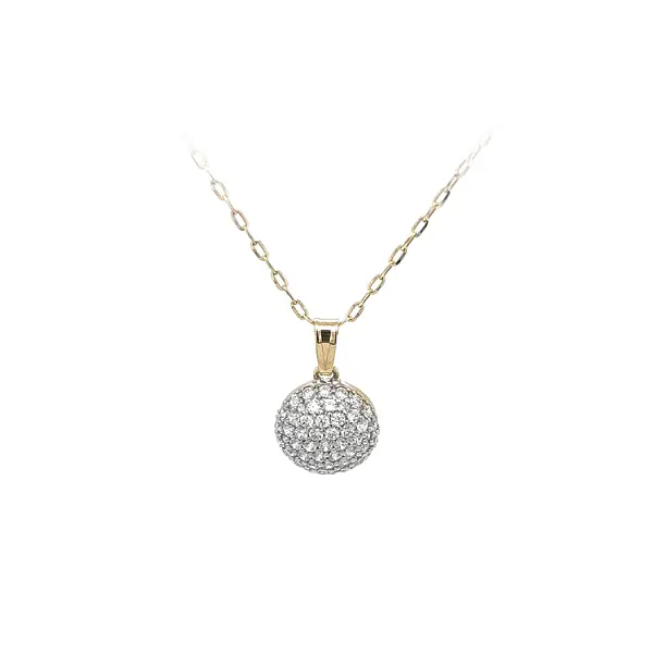 Mặt dây chuyền vàng đính đá zircon