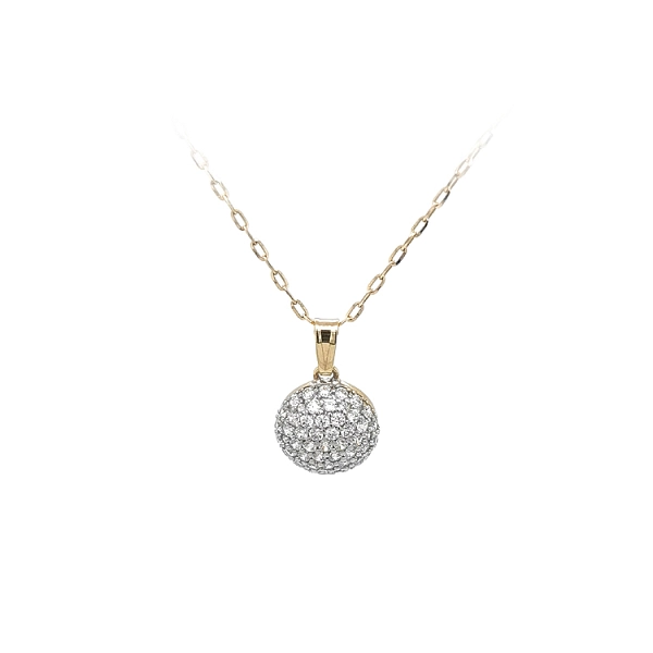 Mặt dây chuyền vàng đính đá zircon