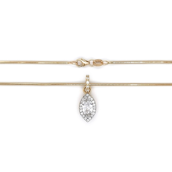 Vòng cổ vàng đính đá zircon
