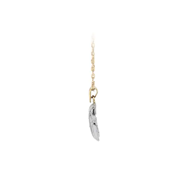 Mặt dây chuyền vàng đính đá zircon làm từ vàng kết hợp