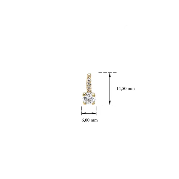 Mặt dây chuyền vàng đính đá zircon