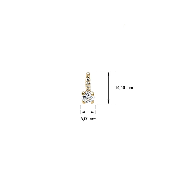 Mặt dây chuyền vàng đính đá zircon