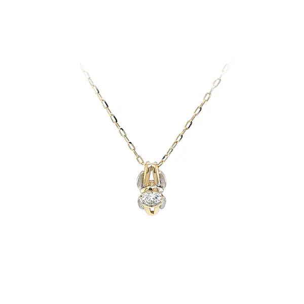 Mặt dây chuyền kết hợp zircon và vàng