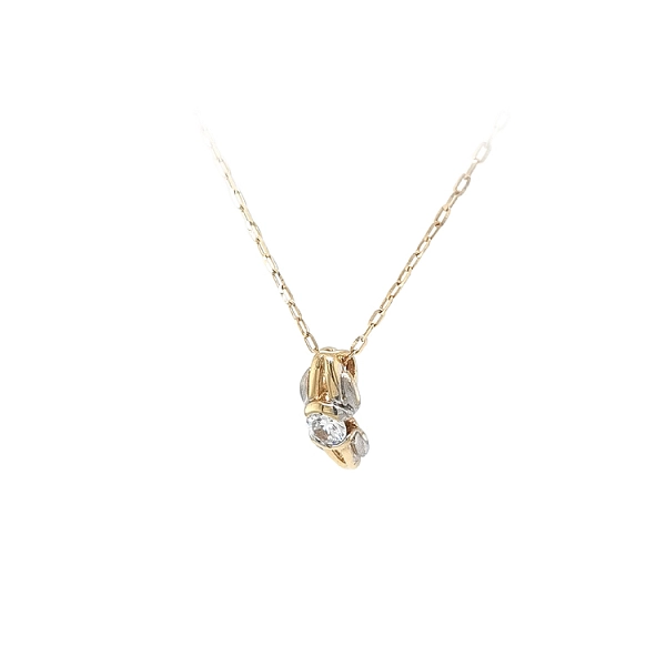 Mặt dây chuyền kết hợp zircon và vàng