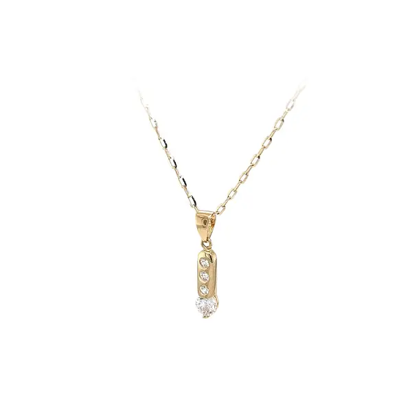Mặt dây chuyền vàng đính đá zircon