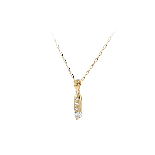 Mặt dây chuyền vàng đính đá zircon