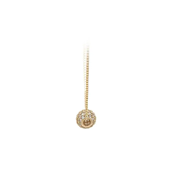 Mặt dây chuyền vàng hình quả cầu đính đá zircon
