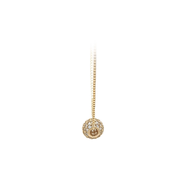 Mặt dây chuyền vàng hình quả cầu đính đá zircon