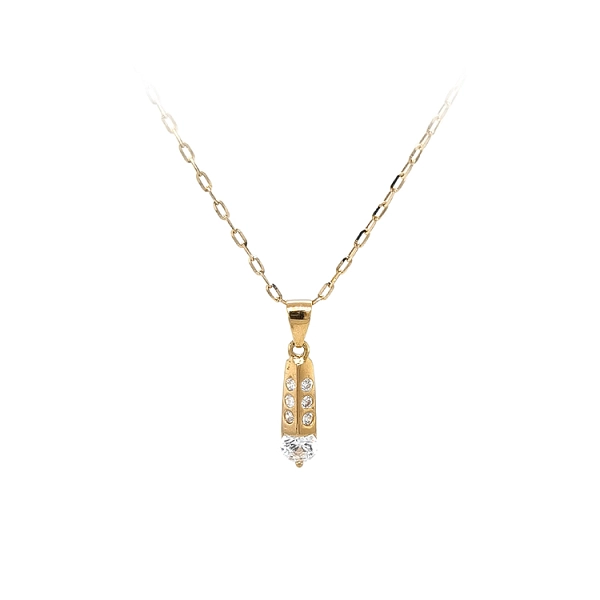 Mặt dây chuyền vàng đính đá zircon
