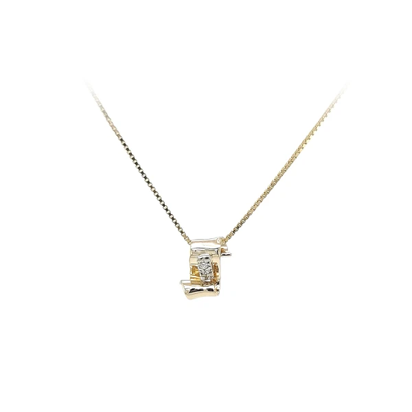 Mặt dây chuyền vàng đính đá zircon