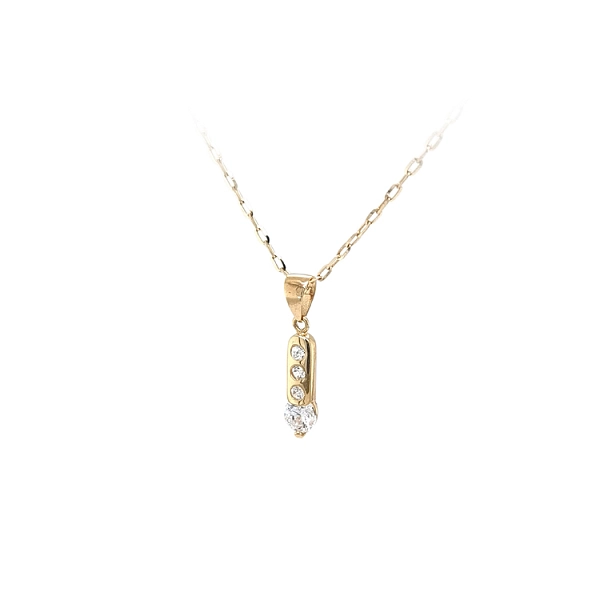 Mặt dây chuyền vàng đính đá zircon