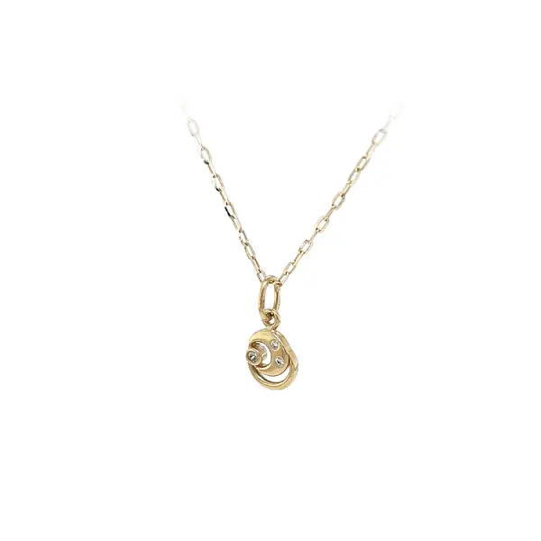 Mặt dây chuyền vàng đính đá zircon