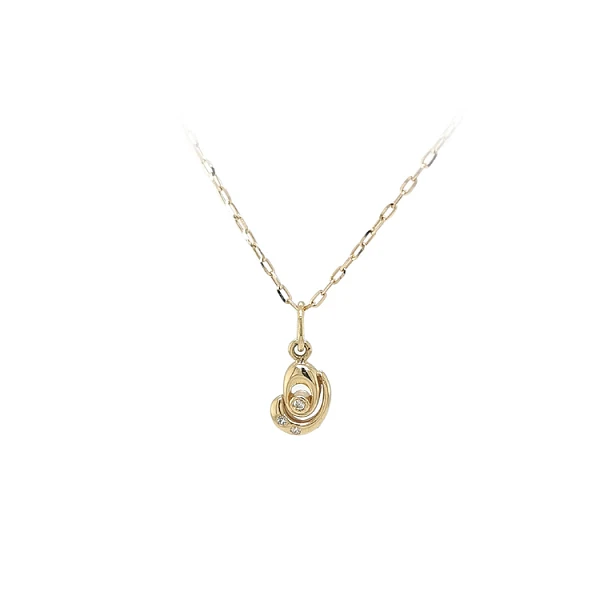 Mặt dây chuyền vàng đính đá zircon