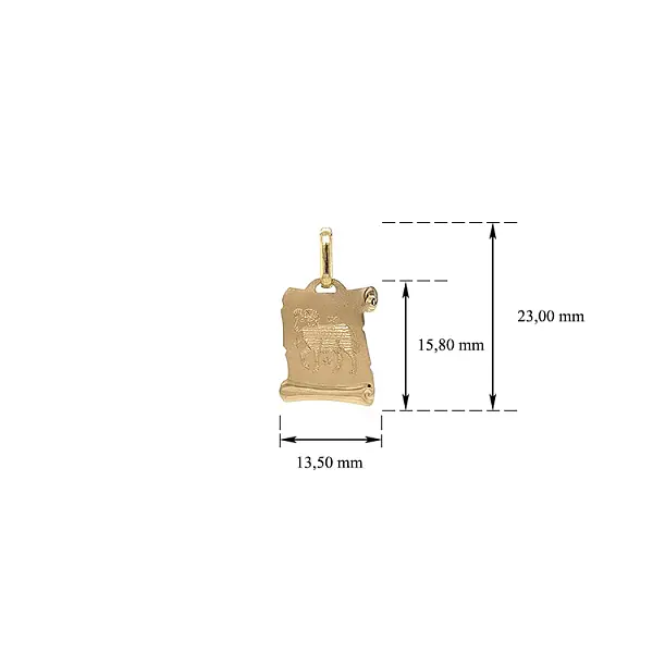 Mặt dây chuyền vàng biểu tượng con cừu