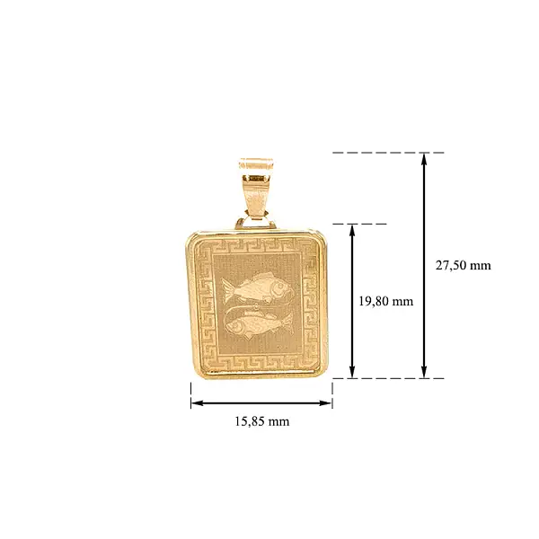 Mặt dây chuyền vàng hình con cá