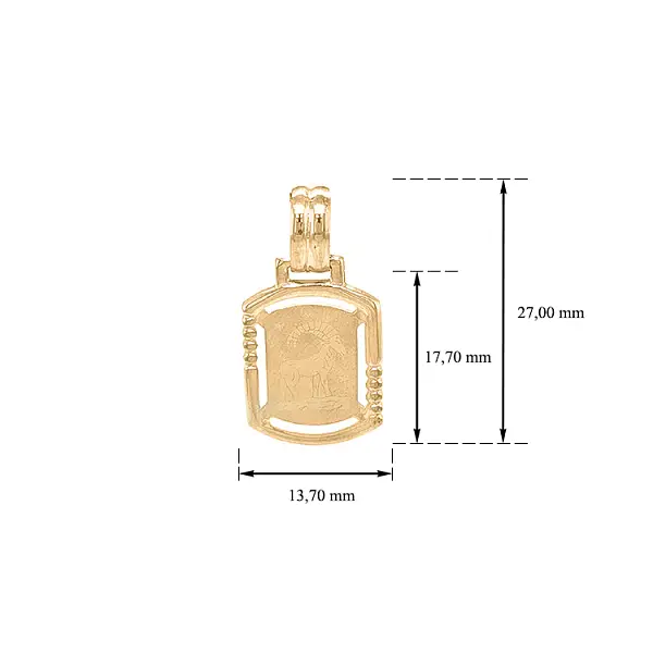 Mặt dây chuyền vàng biểu tượng của chòm sao Ma Kết