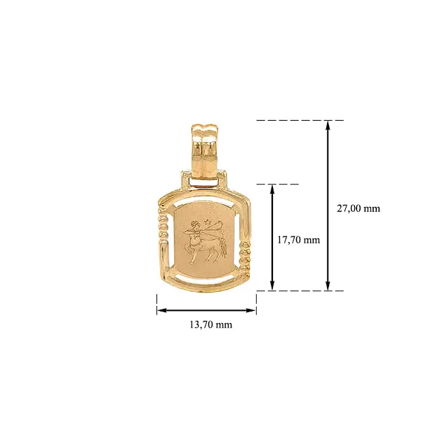 Mặt dây chuyền vàng biểu tượng của chòm sao Nhân Mã
