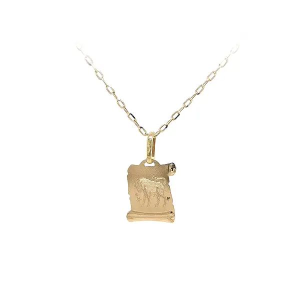 Mặt dây chuyền vàng biểu tượng con bò