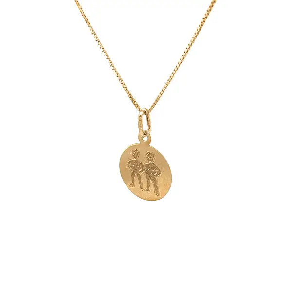 Mặt dây chuyền vàng biểu tượng của Song Tử
