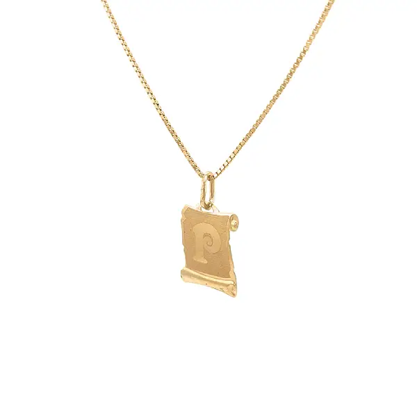 Mặt dây chuyền vàng chữ P