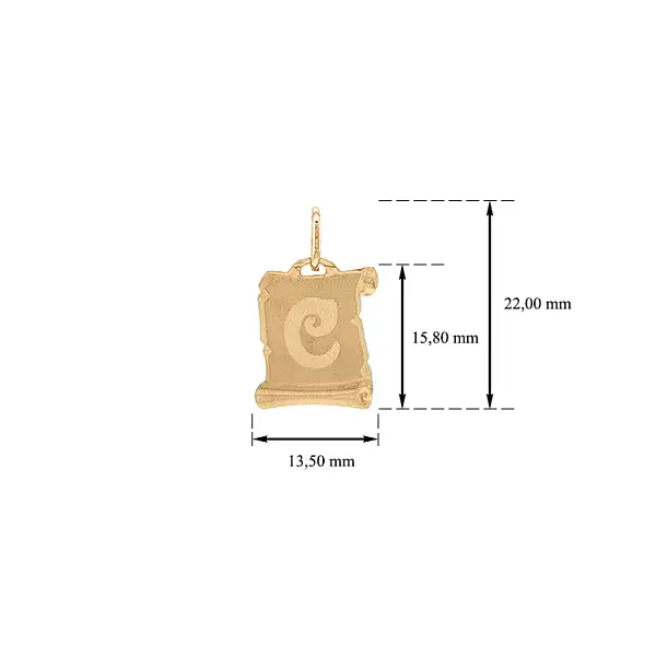 Mặt dây chuyền vàng hình chữ C