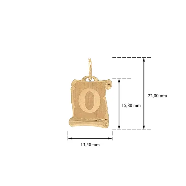 Mặt dây chuyền vàng hình chữ O