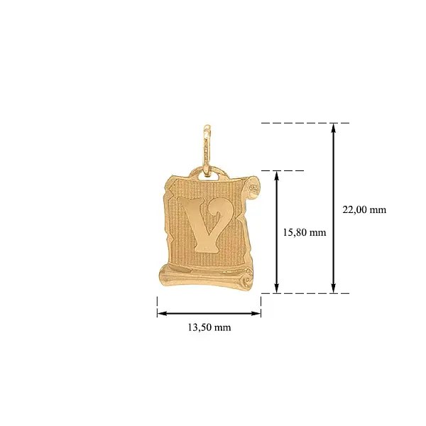 Mặt dây chuyền vàng hình chữ V