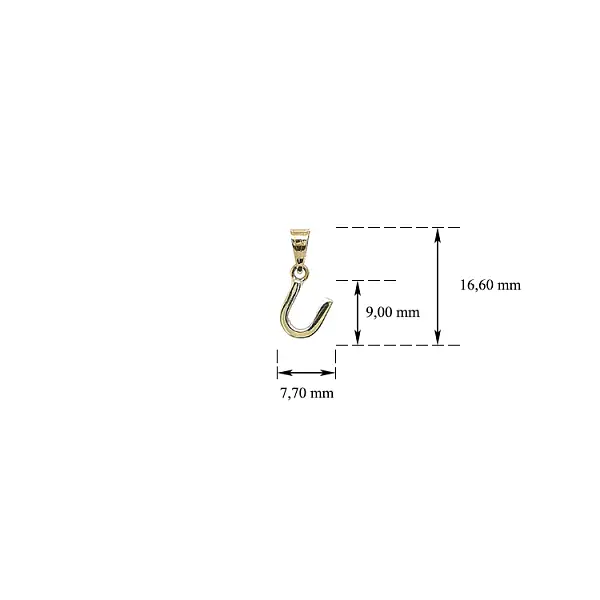 Mặt dây chuyền vàng hình chữ U