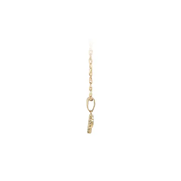 Mặt dây chuyền vàng hình chữ P đính đá zircon