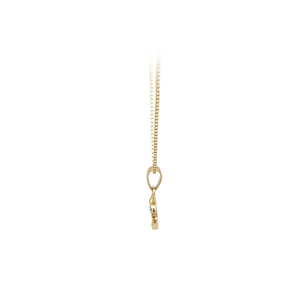 Mặt dây chuyền vàng có chữ C đính đá zircon