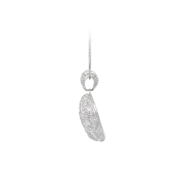 Mặt dây chuyền bằng vàng trắng đính đá zircon trắng
