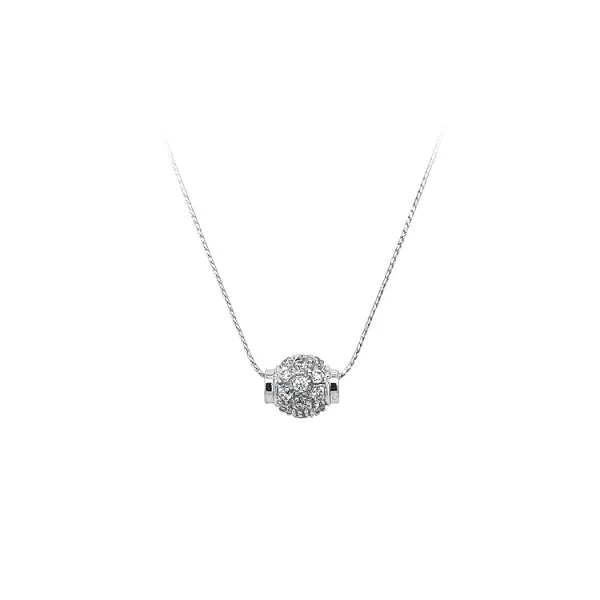 Mặt dây chuyền hình quả cầu đính đá zircon