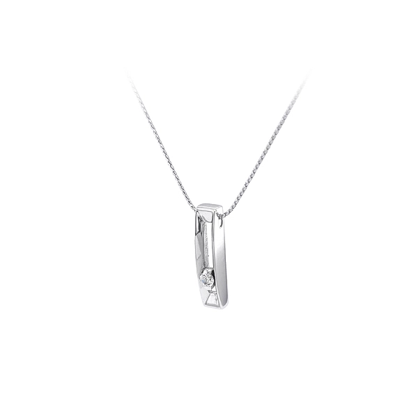 Mặt dây chuyền zircon trắng vàng