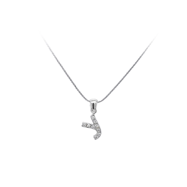 Mặt dây chuyền hình chữ Y đính đá zircon