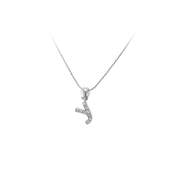 Mặt dây chuyền hình chữ Y đính đá zircon