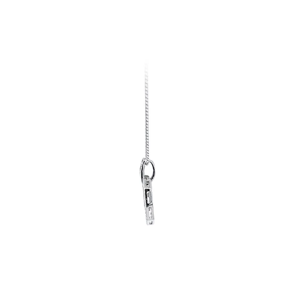 Mặt dây chuyền bằng vàng trắng đính đá zircon trắng