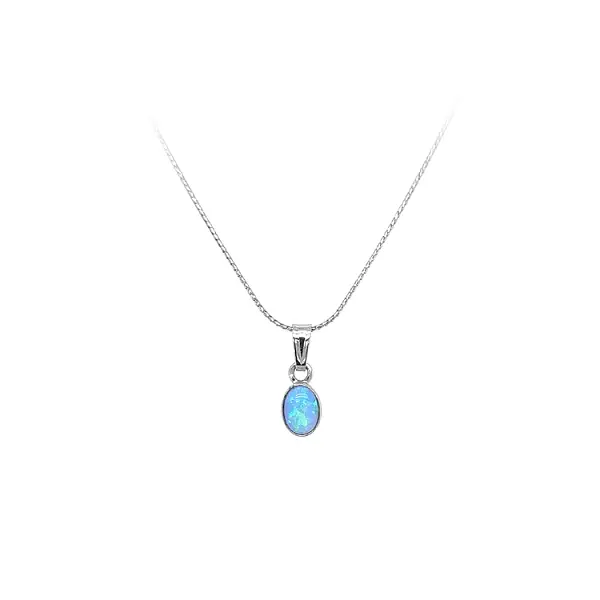 Mặt dây chuyền với đá opal xanh