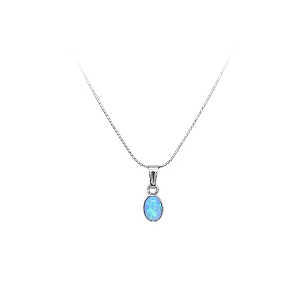 Mặt dây chuyền với đá opal xanh
