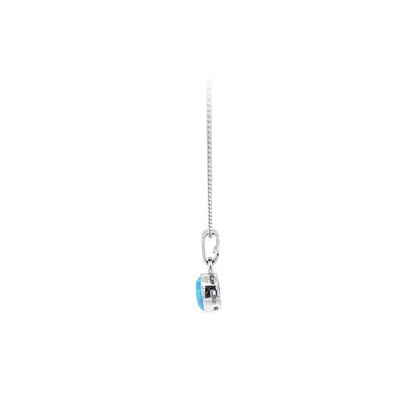 Mặt dây chuyền với đá opal xanh