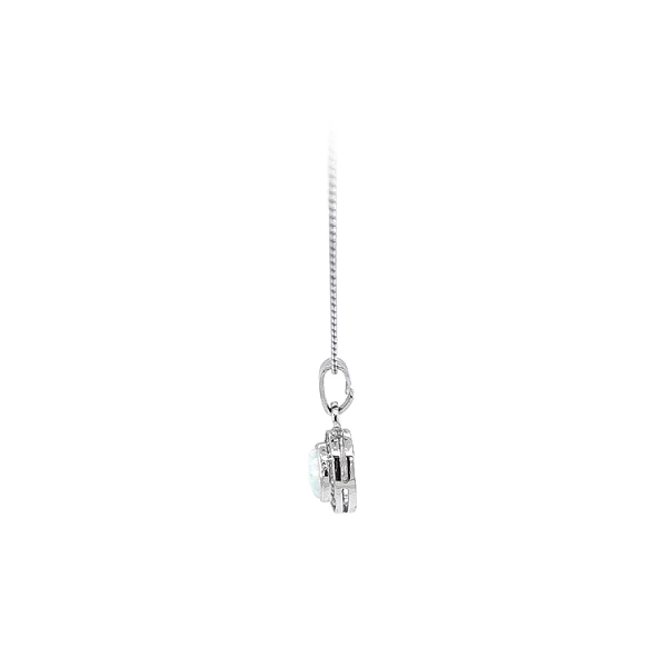 Mặt dây chuyền đính ngọc opal và zircon